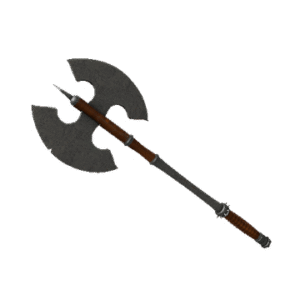 Damascus and Mahogany Scotsman's Skullcutter (Minimal Wear)