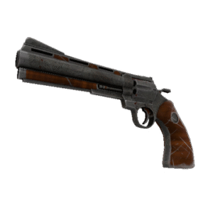 Damascus and Mahogany Revolver (Well-Worn)