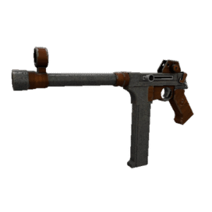 Damascus and Mahogany SMG (Minimal Wear)